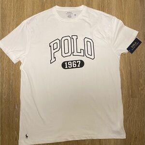 Ralph Lauren White Tee with Black Polo 1967 Graphic